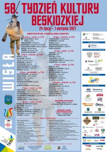Afisz z programem 58.Tygodnia Kultury Beskidzkiej
